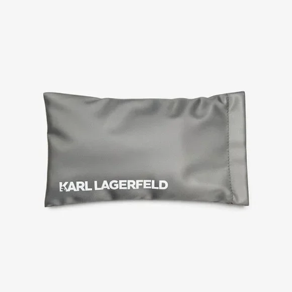 NWT Karl Lagerfeld Crystal Square Sunglasses + Padded Designer Case - Picture 3 of 4